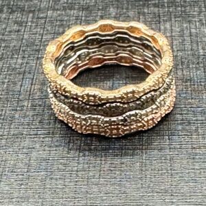 Plated 925 Sterling Silver Stacking Ring Set
